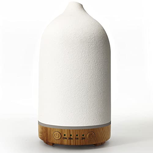 Essential Oil Diffuser Humidifiers ,Aromatherapy Diffuser, Ceramic Diffuser Wood Grain Diffusers for Essential Oils,7-Color Night Light Aroma Diffuser for Home,Office and Trip(100ML)-White Wood Grain | The Storepaperoomates Retail Market - Fast Affordable Shopping