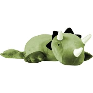 3lbs Weighted Dinosaur Plush, 24In Soft Cute Green Weighted Stuffed Animals Dinosaur Throw Pillow Plush Toy for Kids Boys Girls, Real Weighted Dino Plush with Adorable (Triceratops)