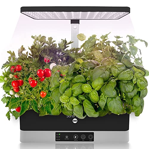 SereneLife SLGLF150.5 Smart Starter Kit-Hydroponic Herb Garden Indoor Plant System w/Height Adjustable LED Grow Lights, 11 pods, 3 Modes-Home Kitchen, Bedroom, Office (Black) | The Storepaperoomates Retail Market - Fast Affordable Shopping