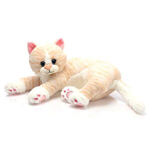HollyHOME Cat Plush Stuffed Animals Orange Striped Cat Kitten Plush Toy Gift for Kids 18 Inch