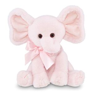 Bearington Baby Pinky Plush Pink Elephant Stuffed Animal, 12 Inches