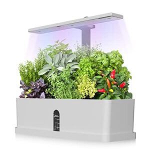 NAIZEA Hydroponics Growing System, 9 Pods Indoor Herb Garden Starter Kit, Hydroponic Indoor Garden with Automatic Timer & Height Adjustable, Plants Germination Kit for Home Kitchen Gardening
