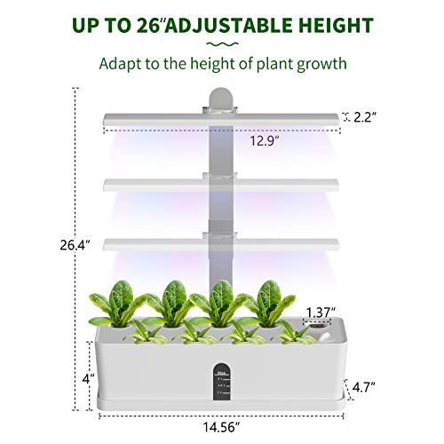 NAIZEA Hydroponics Growing System, 9 Pods Indoor Herb Garden Starter Kit, Hydroponic Indoor Garden with Automatic Timer & Height Adjustable, Plants Germination Kit for Home Kitchen Gardening | The Storepaperoomates Retail Market - Fast Affordable Shopping