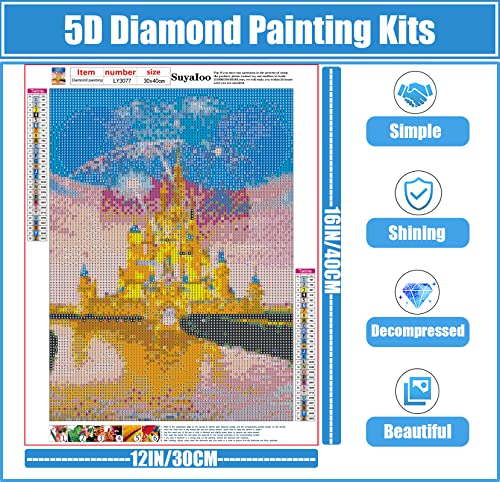 Suyaloo 5D Diamond Painting Kits for Adults,Mickey Castle Diamond Painting Full Drill Round Crystal Rhinestone Diamond Art,Arts Craft for Home Wall Decor 11.8×15.7inch | The Storepaperoomates Retail Market - Fast Affordable Shopping