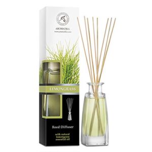 Lemongrass Diffuser w/ Lemongrass Oil 3.4 Fl Oz – Scented Reed Diffuser – 0% Alcohol – Diffuser Gift Set – Best for Aromatherapy – Room Air Fresheners – Lemongrass Essential Oil Diffuser