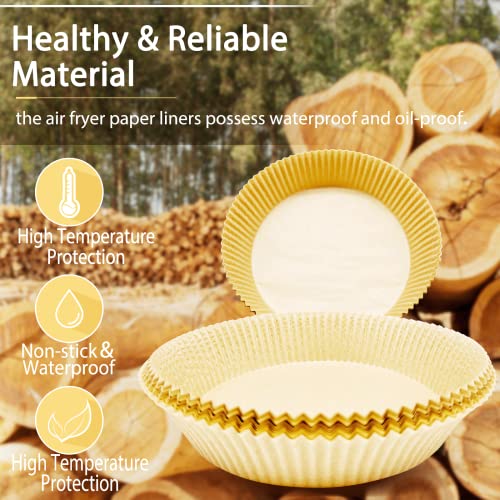 Air Fryer Disposable Paper Liner,Round Air Fryer liners,Parchment Paper Sheets,Parchment Paper for Air Fryer Microwave Oven Frying Pan,Waterproof,Oil-Repellent,Non-Stick(6.3-Inch,100PCS) | The Storepaperoomates Retail Market - Fast Affordable Shopping