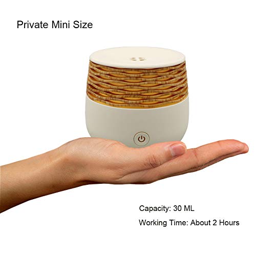 Small Essential Oil Diffusers Mini Diffuser for Essential Oils Wood Grain 30ml Portable Aromatherapy Diffuser Ultrasonic Mist Night Light Waterless Auto Shut-off Travel Aroma Diffuser for Bedroom Gift | The Storepaperoomates Retail Market - Fast Affordable Shopping