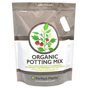 Organic Potting Mix by Perfect Plants for All Plant Types – 8qts for Indoor and Outdoor Use, Great for Veggies, Spices, and Holistic Herbs