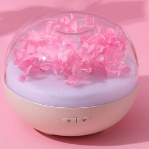 YeSeHow Pink Flower USB Aromatherapy Diffuser Air Humidifier Essential Oil Diffuserfor Home Bedroom Living Room Office Hotel