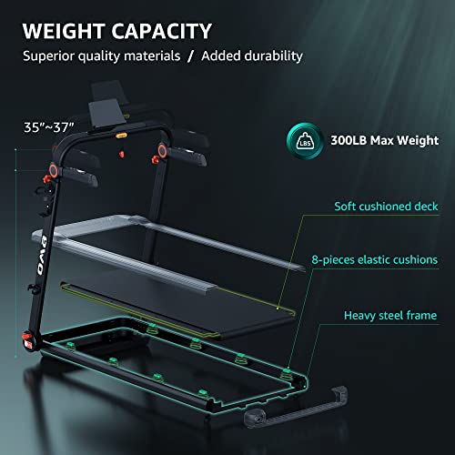 OMA 1012EB Folding Treadmill for Small Spaces Foldable Portable Compact Walking Running Treadmills for Home Gym with 2.25HP 300lb Weight Capacity 48″x17.7″ Extended Belt IPad Holder 36 Preset Programs | The Storepaperoomates Retail Market - Fast Affordable Shopping