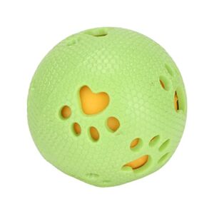Leftwei Pet Food Dispensing Ball, Toxic Free Teeth Cleaning Boredom Relief Rubber Dog Puzzle Ball Toy for Indoor (Green)