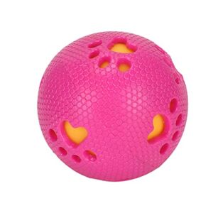 Pet Washable NonToxic Pet Wash Ball for Dog Boredom Indoor Teeth (Rose Red)
