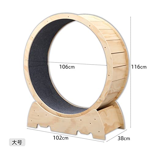 KOREEV Modern Wooded Cat Treadmill Compatible with Household Pet Supplies Roller Sports Running Wheel Cat Climbing Frame Cat Toys Circle Track (Color : Diameter 93cm) | The Storepaperoomates Retail Market - Fast Affordable Shopping