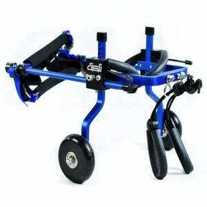 SixBuys 23 Types Lightweight Aluminum Dog Color-Blue Wheelchair/Pet Wheelchair CART for Disabled Dogs or Other Pets Assisted Walk Hind Legs Rehabilitation Light Weight, Easy Assemble