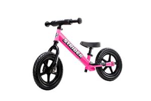 Strider – 12 Sport Kids Balance Bike, No Pedal Training Bicycle, Lightweight Frame, Flat-Free Tires, For Toddlers and Children Ages 18 Months to 5 Years Old, Pink