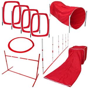 SPORT PET Designs Agility Training for Dogs – Affordable Training Kit for Dogs, red (CM-10026-CS01)