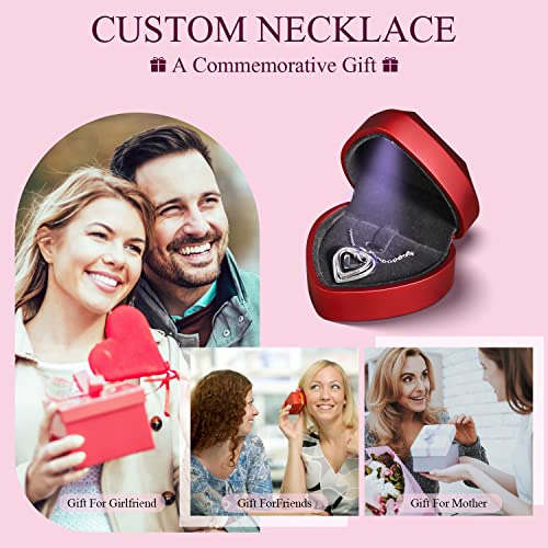 Personalized Locked Hearts Necklace with Name Initial Necklaces Engraved 2-4 Names Custom Mother’s Love Heart Necklace Pendant Jewelry Gifts forMother’s Day Valentine’s Day (Silver-4 Name) | The Storepaperoomates Retail Market - Fast Affordable Shopping