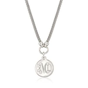 Ross-Simons Single Initial – Sterling Silver Personalized Disc Necklace. 18 inches