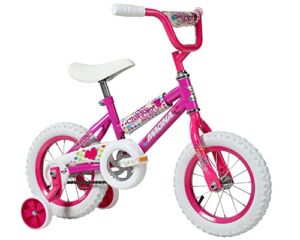 Dynacraft Magna Sweetheart Bike, 12-Inch Wheels Girls Bike With Training Wheels