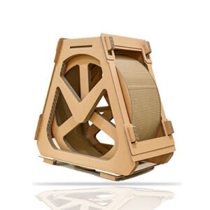 Cat Running Wheel, Pet Treadmill Ferris Wheel, Corrugated Paper Cat Climbing Rotating Toy, for Small Medium Cats Weight Loss Exercise M