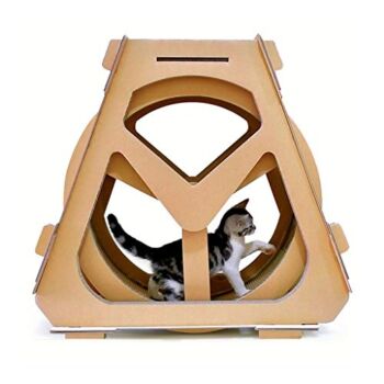 JAHH Cat Tree Waterwheel Cats Climber Corrugated Paper Treadmill Ferris Wheel Pet Furniture Scratch Cardboard Grab Crawling Shelf Rotation (Size : Large) | The Storepaperoomates Retail Market - Fast Affordable Shopping