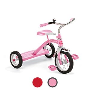 Radio Flyer Classic Pink 10″ Tricycle, Toddler Trike, Tricycle for Toddlers Age 2-5, Toddler Bike