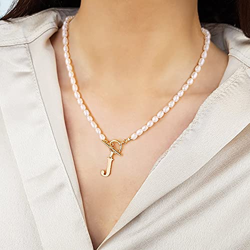 IEFWELL Gold Initial Pearl Necklace for Women, Pearl Necklace for Women Fresh Water Pearl Necklace Necklace Initial Pearl Necklaces Gold Jewelry for Women Letter A | The Storepaperoomates Retail Market - Fast Affordable Shopping