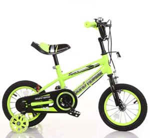 HORSESHOE Toddler Bike 12 14 16 18 Inch Sport Styles (Yellow, 12 Inch with Training Wheels)