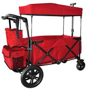 Novalife Heavy Duty Sport Outdoor Collapsible Folding Utility Wagon Cart Canopy with Brakes