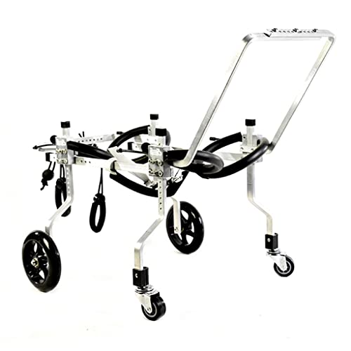 Sundro Dog Wheelchair Adjustable 4-Wheels Stainless Steel Cart Pet/Cat Dog Wheelchair Hind Leg Rehabilitation for Handicapped Dog Pet Wheelchair -Training Behavior Aids (XXXS-31) | The Storepaperoomates Retail Market - Fast Affordable Shopping