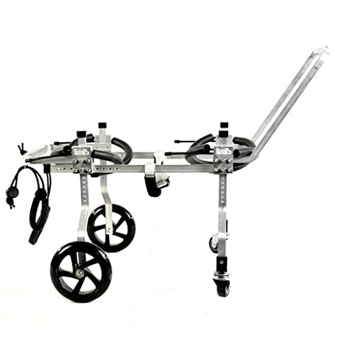 Sundro Dog Wheelchair Adjustable 4-Wheels Stainless Steel Cart Pet/Cat Dog Wheelchair Hind Leg Rehabilitation for Handicapped Dog Pet Wheelchair -Training Behavior Aids (XXXS-31) | The Storepaperoomates Retail Market - Fast Affordable Shopping