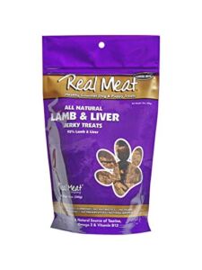 The Real Meat Company 828013 Dog Jerky Lamb Liver Treat, 12-Ounce