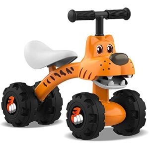Baby Balance Bike for 1 2 Year Old Boys Girls, 12-24 Month Toddler Balance Bike, No Pedal Riding Toys with 4 Wheels, First Birthday Gift Christmas