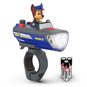 PAW Patrol Chase Bike Light by Energizer, Ideal for Kid’s Bikes and Scooters, PAW Patrol Toy Flashlight for Boys and Girls, Use as a Camping Flashlight and Outdoor Light (Batteries Included)