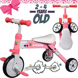 2 in 1 Tricycles for 3 Year Olds – 2-4 Years Old Baby Tricycle Perfect As Toddler Bike for 2 Year Old Toddler Or Birthday Gift, Safe Folding Trike for 2 Year Olds Ideal for Boy Girl