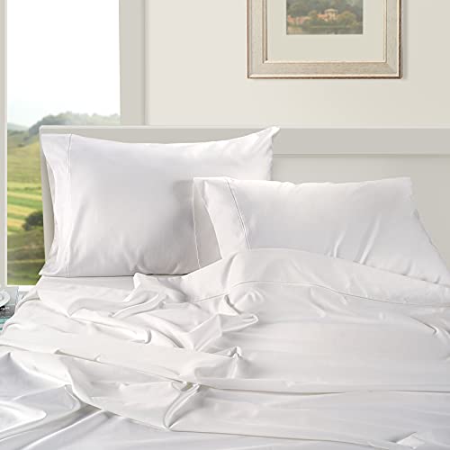 100% Egyptian Cotton Bed Sheets – 1000 Thread Count 4-Piece White King Sheets Set, Long Staple Cotton Bedding Sheets, Sateen Weave, Luxury Hotel Sheets, 16″ Deep Pocket (Fits Upto 17″ Mattress) | The Storepaperoomates Retail Market - Fast Affordable Shopping