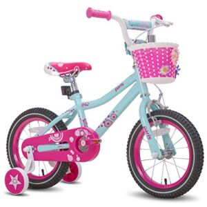JOYSTAR 12 Inch Kids Bike for 2-4 Years Old Girls Toddler Bike with Training Wheels for Little Girl New Year Birthday Gift Kids’ Bicycles Blue