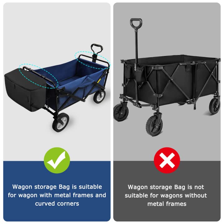 VOONKE Wagon Storage Bag, Collapsible Oxford Cloth Tail Pocket Hand Push Wagons Accessories for Outdoor Beach, Garden cart Refrigeration Wagon Storage Bag Attachment（not Included Wagon ） Black | The Storepaperoomates Retail Market - Fast Affordable Shopping