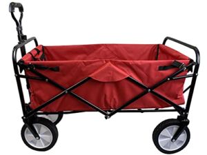 Meda 40848 | Collapsible Folding Outdoor Utility Wagon Cart (Red)
