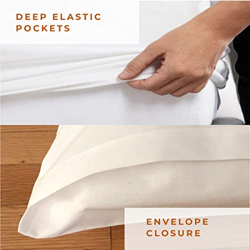 Kotton Culture 1000 Thread Count 100% Egyptian Cotton 4 Piece Premium Sheet Set – Luxuriously Smooth, Soft & Thick with Deep Pockets | Smooth Sateen Weave (Full White) | The Storepaperoomates Retail Market - Fast Affordable Shopping