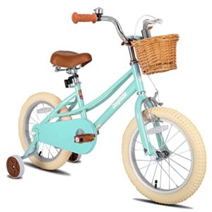 JOYSTAR 12 inch Kids Bike for Toddlers 3-4 Years(33″-41″) Girls, Girls Bike with Training Wheels & Basket, Kids’ Bicycle Green