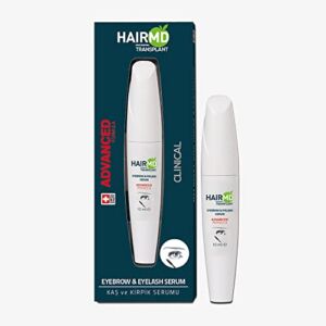 HairMD Transplant Clinical Eyebrow and Eyelash Serum – 10ml Eyelash Growth Serum Activates Follicles and Supports New Cell Formation – Eyebrow Growth Serum with PhytoCellTech, Biotin