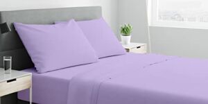 Twin Sheet Set – 600 TC Egyptian Cotton Sheets Twin Size – Sheets Sets for Twin Bed – 4 Piece Cotton Bed Sheet Set – 16 Inch Deep Pocket Sheets – Hotel Quality Sheets Twin (Lavender Solid)