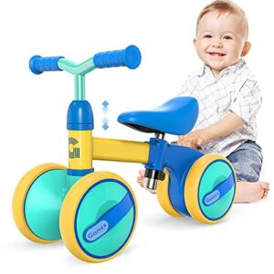 Gonex Baby Balance Bike 18-36 Month – Riding Toys for 2 Year Old Boys Girls, Cute Toddler Bike Adjustable Seat & No Pedal, Perfect First Birthday Gifts (Blue)