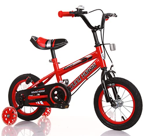 HORSESHOE Toddler Bike 12 14 16 18 Inch Sport Styles (RED, 16 Inch with Training Wheels & Kickstand) | The Storepaperoomates Retail Market - Fast Affordable Shopping