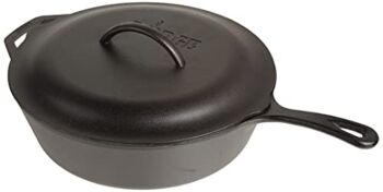 Lodge L10CF3 Cast Iron Covered Deep Skillet, Pre-Seasoned, 5-Quart | The Storepaperoomates Retail Market - Fast Affordable Shopping