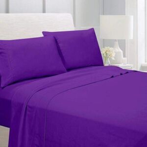 Rico Bedding 100% Pure Egyptian Cotton6pc Sheets Sets,Cooling Bed Sheets 600 Thread Count Long Staple Cotton ,Sateen Weave for Soft and Silky Feel, Fits Mattress 15” Deep Pocket(Super Queen,Purple)