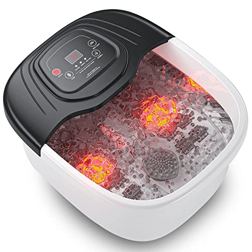 Foot Spa Bath Massager with Heat, Bubble and Vibration, Digital Temperature Control, Pedicure Foot Soaker with 8 Rollers for Soothe and Comfort Feet | The Storepaperoomates Retail Market - Fast Affordable Shopping