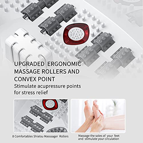 Foot Spa Bath Massager with Heat, Bubble and Vibration, Digital Temperature Control, Pedicure Foot Soaker with 8 Rollers for Soothe and Comfort Feet | The Storepaperoomates Retail Market - Fast Affordable Shopping