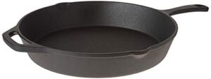 Home-Complete Pre-Seasoned Cast Iron Skillet-12 inch for Home, Camping Indoor and Outdoor Cooking, Frying, Searing and Baking, 12″, Black